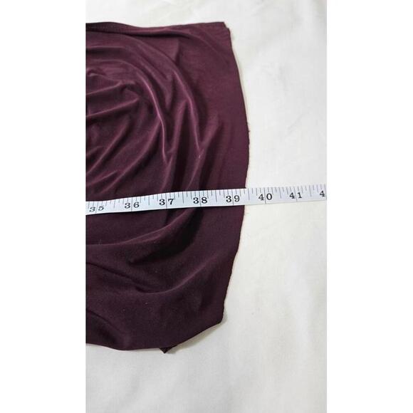 Windsor Women's Elegant Burgundy Ruched Formal Maxi Dress With Slit - Picture 7 of 7